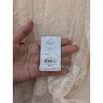 Mudd  Women's Top Blouse Lace Lined Cold Shoulder Key Hole Back Ivory Size Medium Photo 4