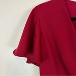 Alex Marie | Red Flutter Sleeve Tie Waist Formal Jumpsuit Size 6 Photo 2