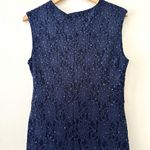 Connected Apparel  Navy Lace Maxi Dress Sz 14P Photo 5