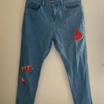 Noisy May  Women’s Fun Embroidered Ankle Jeans, High Waist, Sz 32 Photo 0