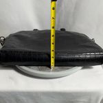 Coach F1981 black croc embossed leather briefcase laptop bag crossbody strap Photo 11