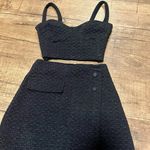 Bershka NEW  shimmery black corset bustier wrap skirt set Photo 1