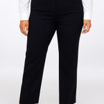 00s MAGASCHONI COLLECTION Vintage Black Straight Leg Dress Pants Size 14 Photo 0