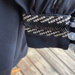 A Byer A.Byer Sheer Black Mini Dress with Long Sleeve Cold Shoulder Sequin Cuff Sz.S Photo 4