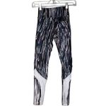 925 Fit Leggings Womens Small Black White Pink Stripe Casual Workout Athleisure Photo 1