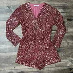 English Rose  SEQUIN WRAP ROMPER SIZE MEDIUM Photo 3