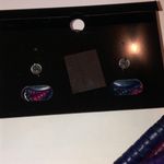 Carol Graham Vintage Wooden Beaded Colorful Pink Purple Blue Necklace & Earrings Photo 5