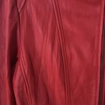 Bagatelle  Vibrant orange/Red Leather Jacket size 12 Photo 2