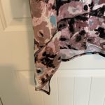 Coco Bianco EUC Coco Bianca women’s mauve pink abstract stretch‎ 3/4 sleeve cowl tunic top L Photo 3