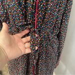 Elegant Black ditay floral shirt Long Sleeve drawstring Dress aize 14 Photo 2