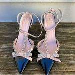 Kate Spade  NEW YORK Lydia Jewel Pumps Pink Black T Strap Size 8.5 Photo 3