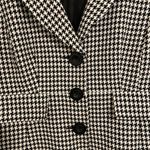 EUC Isabella suits women’s black white gingham plaid button front jacket coat 12 Photo 3