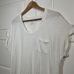 Aerie  White Pocket T-Shirt Relaxed Fit Short Sleeve Casual Womens Top‎ Photo 3
