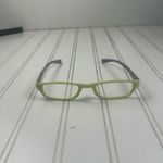 Women’s Lime Green Rectangular Eyeglasses Stripe Arms | Fashion Reading Glasses Photo 1