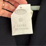 Talbots Woman Navy Blue Womens Sweater Knit Blazer Jacket X Nautical Preppy Photo 2