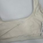 Good American  Bikini Top 2XL Curvy Plus Size Ribbed Scoop Neck Swim Ivory NWT Photo 7