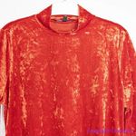 Eloquii NEW  Crushed‎ Velvet Mock Neck Top in red, 14/16 Photo 3