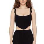Danielle Guizio NWOT Guizio open seam black knit corset Photo 0