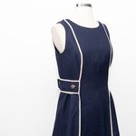 Shoshanna  | Samara Navy Textured Mini Dress Photo 9