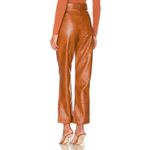 Bardot  Croc Faux Leather Pants in Tan Croc 8 Womens Vegan Trousers Photo 1