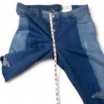 Hue ‎ Two Tone Distressed Denim Cropped Leggings Photo 6