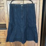 Banana Republic NWT  PIA DENIM MIDI SKIRT Dark‎ Button Fly Womens 18 Photo 4
