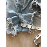 Levis 501 Shorts Womens 32 Blue Denim 3" Cutoffs Button Fly Distressed Photo 4