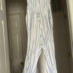 Forever 21  Blue Striped Strapless Jumpsuit Photo 2