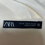 ZARA White Ivory Sleeveless Cowl Neck Cami Camisole Tank Midi Slip Dress Size S Photo 3