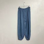 by Anthropologie Blue Denim Side Button High Waist Harem Pant Sz S Photo 7