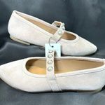 Antonia de Faria AlbaPink Mary Jane Suede Pearl women sz 9.5 Pink Photo 0