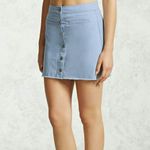 Forever 21 NWT Frayed Button Down Mini Skirt Photo 1