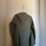 Self Contrast Boucle Cardigan Sz XS in green midi length soft boho Photo 3
