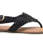 Qupid Black Braided Gladiator Sandal Photo 2
