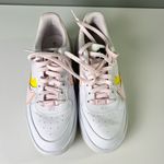 Nike Air Force 1 Platform Leather Sneakers 8 White Pearl Pink Opti Yellow Photo 2