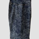 Roma Studio Acid Washed Women Pencil Skirt Knee Length Stretch Denim Size Small Blue Photo 0