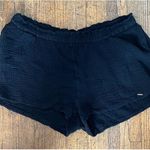 COZY EARTH Black Gauze Lounge Shorts Elastic Waist Pockets Size L Size L Photo 0