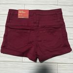 Mossimo Supply Co New  HIGH-RISE SHORT SHORTS Super Stretch Burgundy Red 00 Photo 1