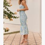 PRETTYGARDEN Floral Blue and Yellow Women's Dress Photo 1