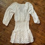 Suboo Australian Shirred Mae tiered metallic mini dress White Size M Photo 6