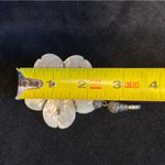 Pendant Flower, faux‎ mother of pearl with pave diamonds and blue sapphire Photo 5