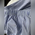 H&M Blue & White Preppy Nautical Striped Off-Shoulder Beach Summer Top Photo 4