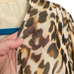 Chico's Chico’s Ocelot Animal Print Stretchy Mesh Open Front Long Sleeve Cardigan Photo 8