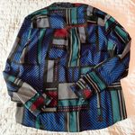 Dana Buchman Dana Buchanan Color Block Striped Button Down Shirt Size XL Photo 1