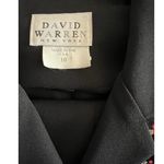 Vtg. David Warren 2 piece Floral velvet middle Jacket w/ matching pants. SZ. 10 Black Photo 6