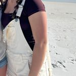 Old Navy Cream  Overall Shorts Photo 0