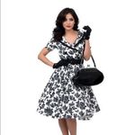 Hell Bunny  Vixen ModCloth Honor 50s Retro Pinup Knee Length Midi Dress Photo 2