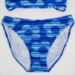 Vintage 90s Sand N Sun Blue Retro Flower Bikini Swimsuit Size M Photo 4