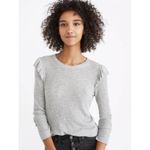 Madewell Ruffle-Sleeve Pullover Sweater Size Medium New with Tags Photo 1