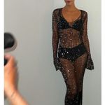 NEW Aya Muse x REVOLVE Crochet Maxi Dress in Olive Green‎ XL Green Photo 10